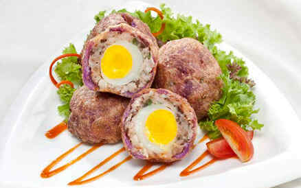 Bánh khoai tím nhân thịt 