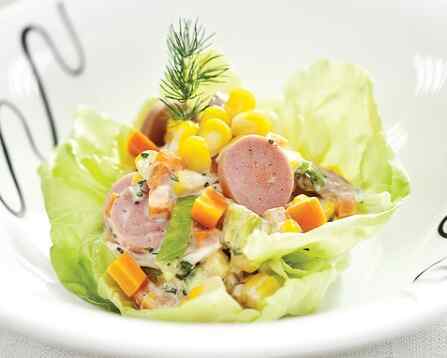 Băp vàng trộn xúc xích