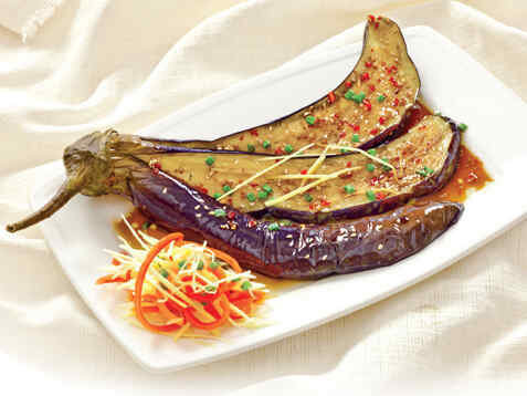 Cà tím hấp nước tương tỏi