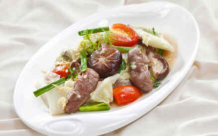 Cải thảo xào tim heo 