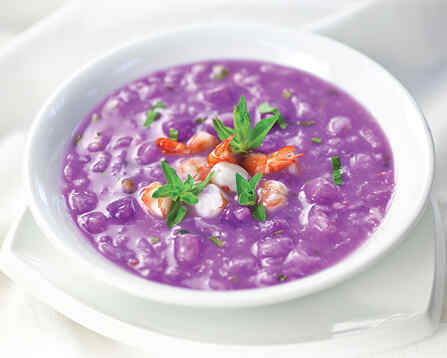 Canh khoai tím hột lựu