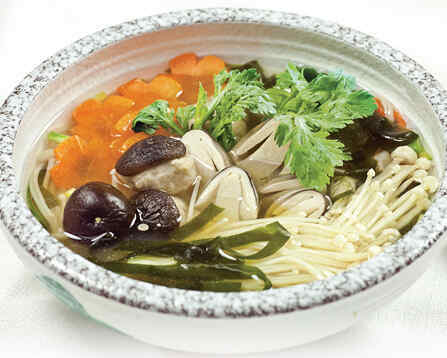 Canh nấm rong biển