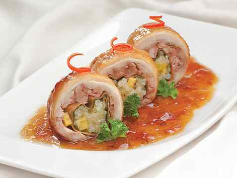 Gà cuộn xôi xoài 