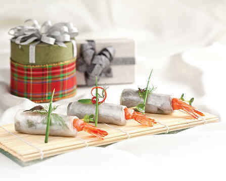 Gỏi cuốn tôm chiên