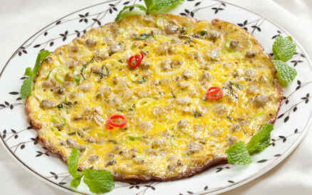 Hến chiên trứng 