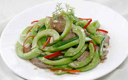 Khổ qua tây xào thịt bò 