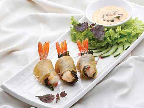 Khoai lang chiên tôm