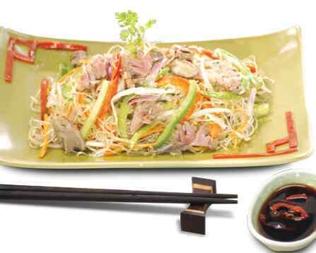 Lòng gà xào miến