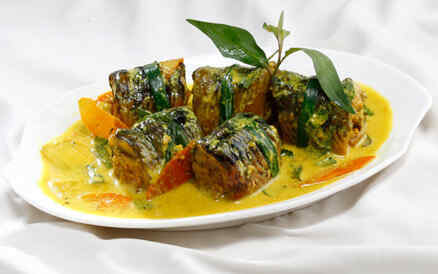 Lươn cuốn thịt om riềng