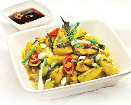 Ốc xào chuối xanh