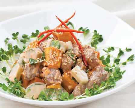 Salad khoai trộn thịt bò