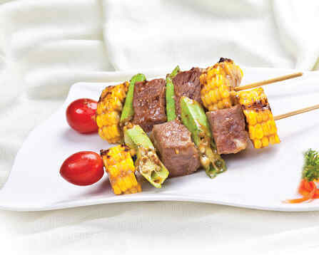 Thit bò nướng mù tạc