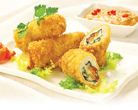 Thịt cuốn rau củ