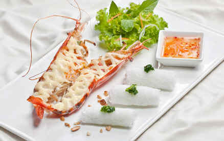 Tôm nướng bánh hỏi 