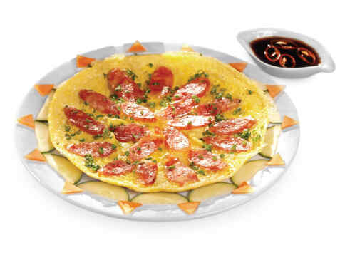 Trứng chiên lạp xưởng